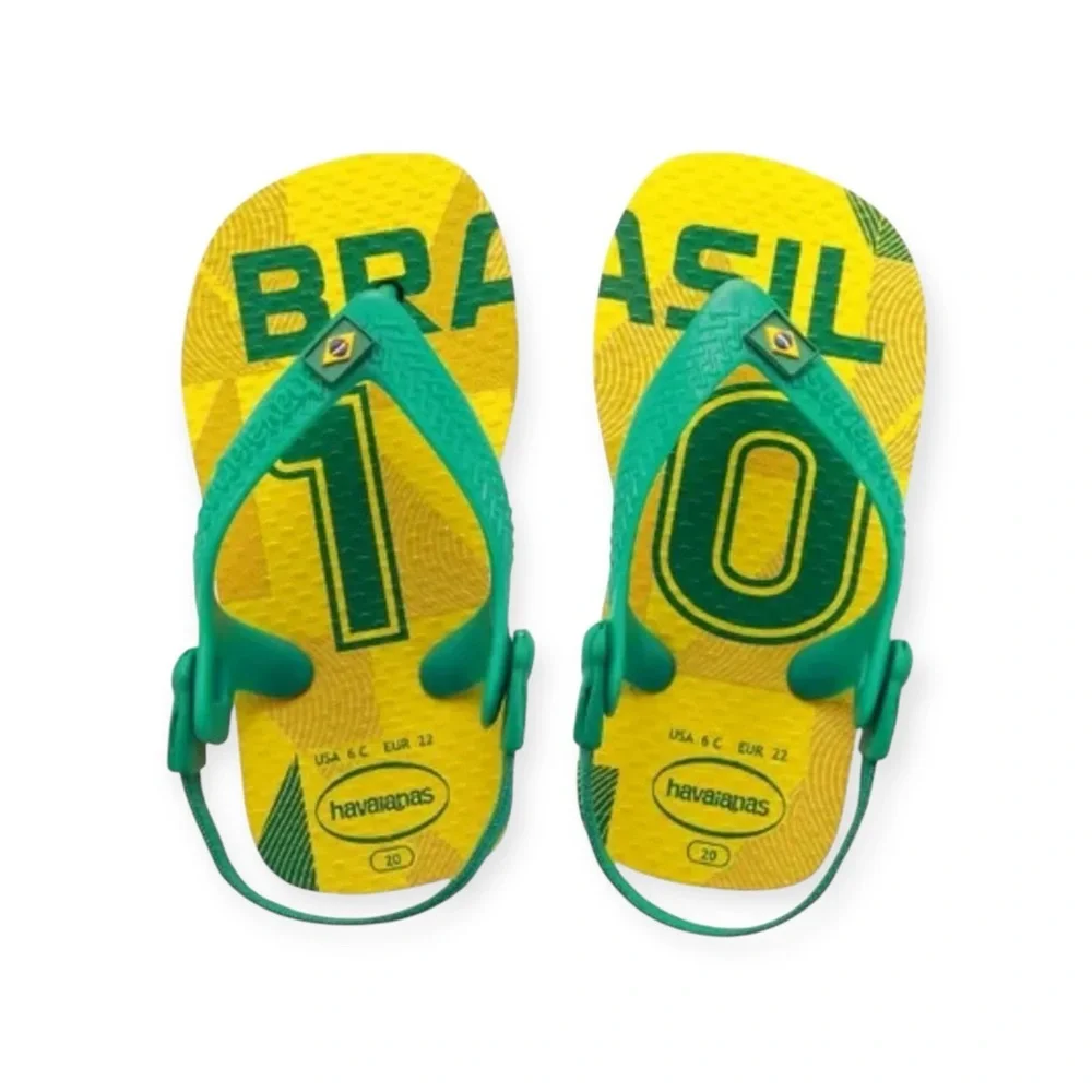 new Havaianas ✪ Ltd Ed FIFA World Cup Walker Sandal ✪ Brazil Yellow Green ✪ 6